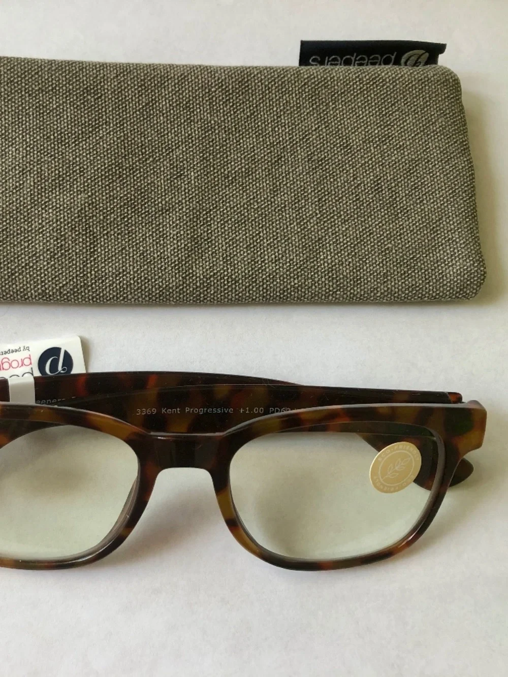 New Unisex Tortoise Peepers Progressive blue light filter readers +1.00 & case